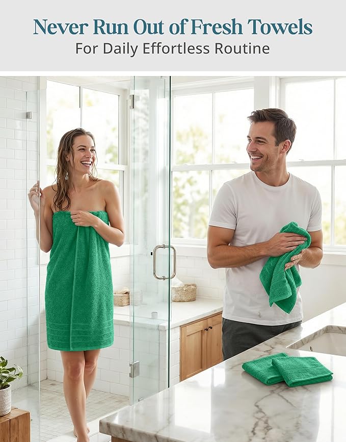 Casa Platino 100% Mercerized Cotton Bathroom Towel Set
