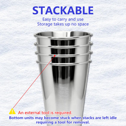 WELVRVIR 20oz 60PCS Stainless Steel Pint Cup,Pint Tumbler,Reusable metal Cups,Stainless Steel Water Tumbler,BPA Free,Stackble,Durable,Unbreakable Metal Drinking Glasses for Bar,Banquet Mugs (60, 20OZ)
