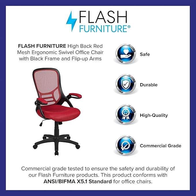 Flash Furniture Porter High Back Mesh Ergonomic Swivel Office Chair