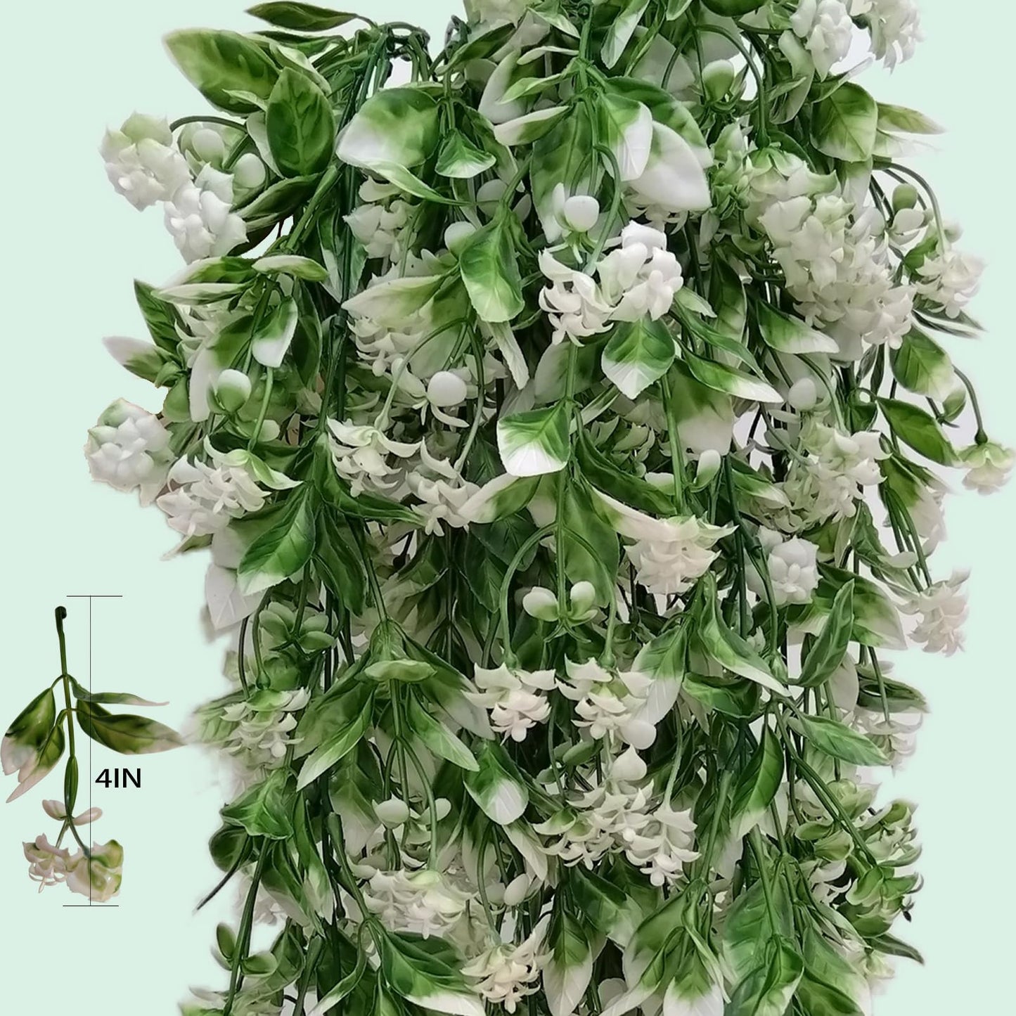 Toprooms Artificial Hanging Flowers UV Resistant Vines Ivy Outdoor Decor