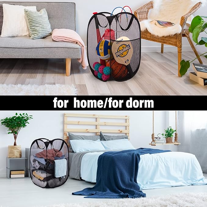 BATTOO Deluxe Strong Mesh Pop up Laundry Hamper Basket