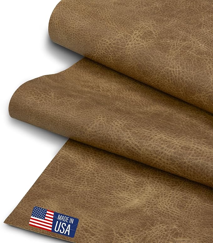 Faux Leather Fabric, Thick Durable Synthetic Repholstery Leather Vinyl