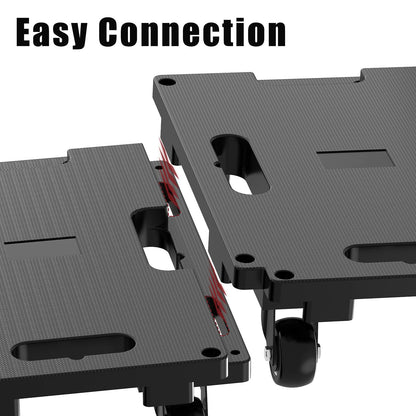 SOLEJAZZ Moving Furniture Dolly Connectable, 200KG Capacity Piano Moving Dolly, Heavy Duty 4 Wheel Moving Cart for Moving Heavy Furniture, Black, 1 Pack