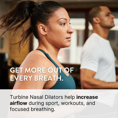 Turbine Nasal Dilator for Athletes - Pack of 3 Starter Turbine Dilators Designed for Athletic Training - Increase Airflow To Lungs by 38% During Exercise, Sports Training, Cycling & Running