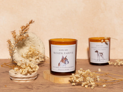 German Shorthaired Pointer Gifts, GSP Gift, Smells Like German Shorthaired Pointer Farts Candle - Lavender & Eucalyptus, Crafted by Natural Soy Wax & Natural Essential Oils