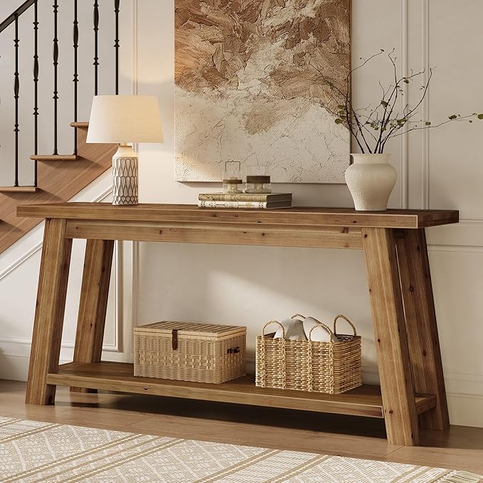 LITTLE TREE 70.9" Solid Wood Console Table