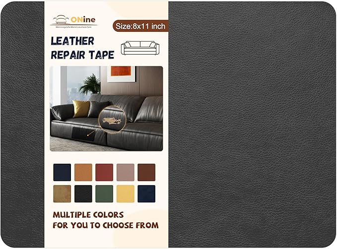 ONine Leather Repair Patch, Self-Adhesive Couch Patch，Multicolor Available