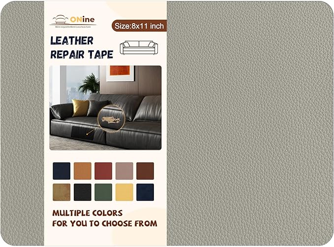 ONine Leather Repair Patch，Self-Adhesive Couch Patch，Multicolor Available