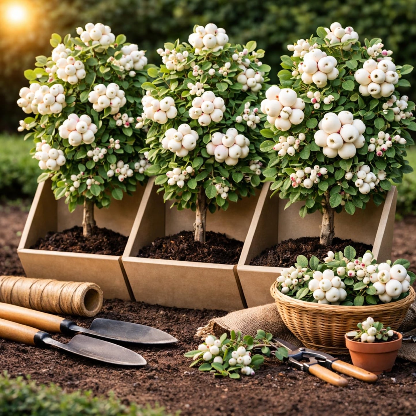 3 Snowberry Plants for Growing – Symphoricarpos Albus – White Berry Shrubs – Hardy Native Landscape Plants for Borders & Wildlife (3 Plants)