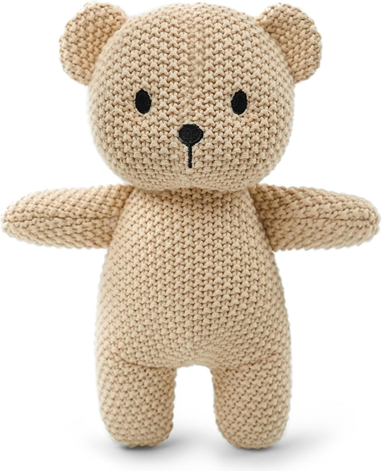 Cute Knitted Bear Stuffed Animals, Baby Crochet Stuffed Animal and Soft Toys. Cute Small Animal Dolls, 10 Inch Teddy Bear Plush Toy, Soft Toys for Babies, Boys and Girls Birthday Christmas