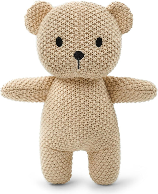 Cute Knitted Bear Stuffed Animals, Baby Crochet Stuffed Animal and Soft Toys. Cute Small Animal Dolls, 10 Inch Teddy Bear Plush Toy, Soft Toys for Babies, Boys and Girls Birthday Christmas