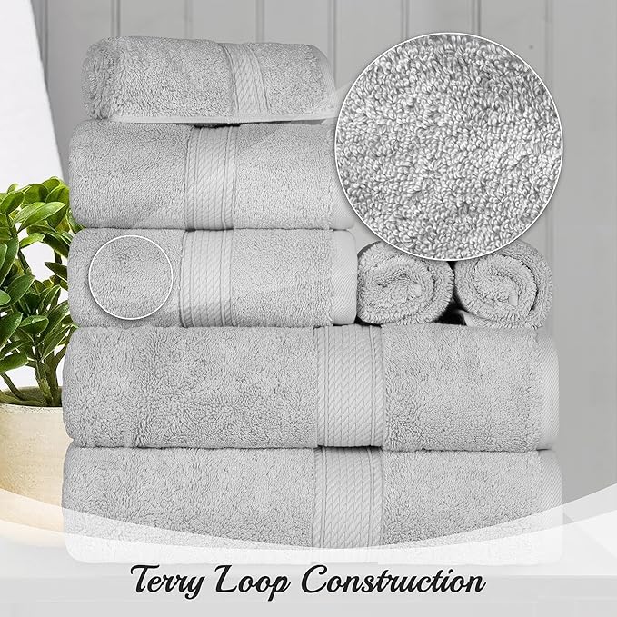 SUPERIOR Egyptian Cotton Pile Bath Sheet Set of 2, Ultra Soft Luxury Towels