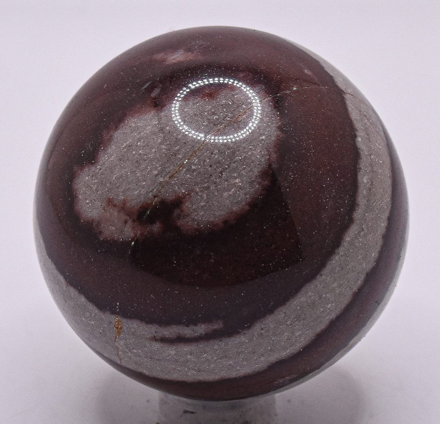 HQRP 48mm Shiva Lingam Sphere Polished Natural Narmada River Lingham Gemstone Crystal Mineral Collectible Décor Ball - India + Stand (1PC)