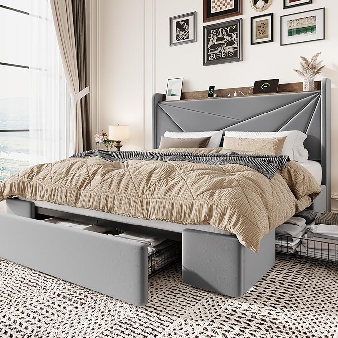 SHA CERLIN Queen Bed Frame