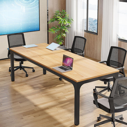 Tribesigns 6.5FT Conference Table, 78.7 Inche Rectangle Meeting Seminar Table, Large Business Tables for 6-8 People (Only Table)