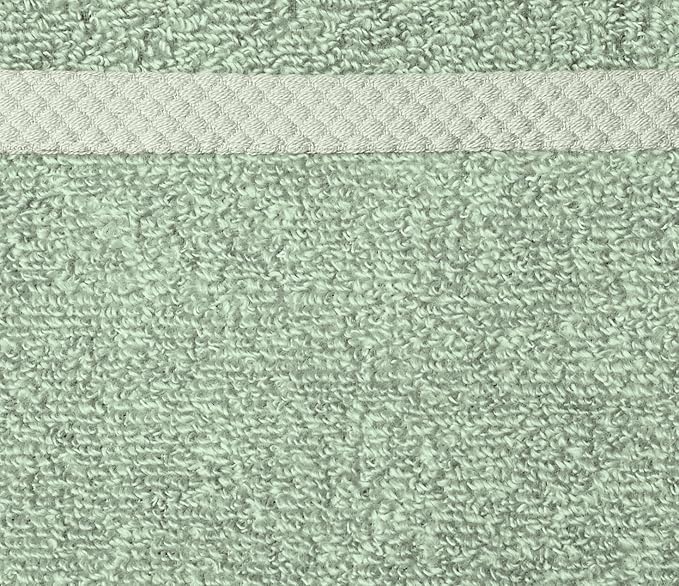 Amazon basics cotton washcloths, Lightweight quick-dry, seafoam green