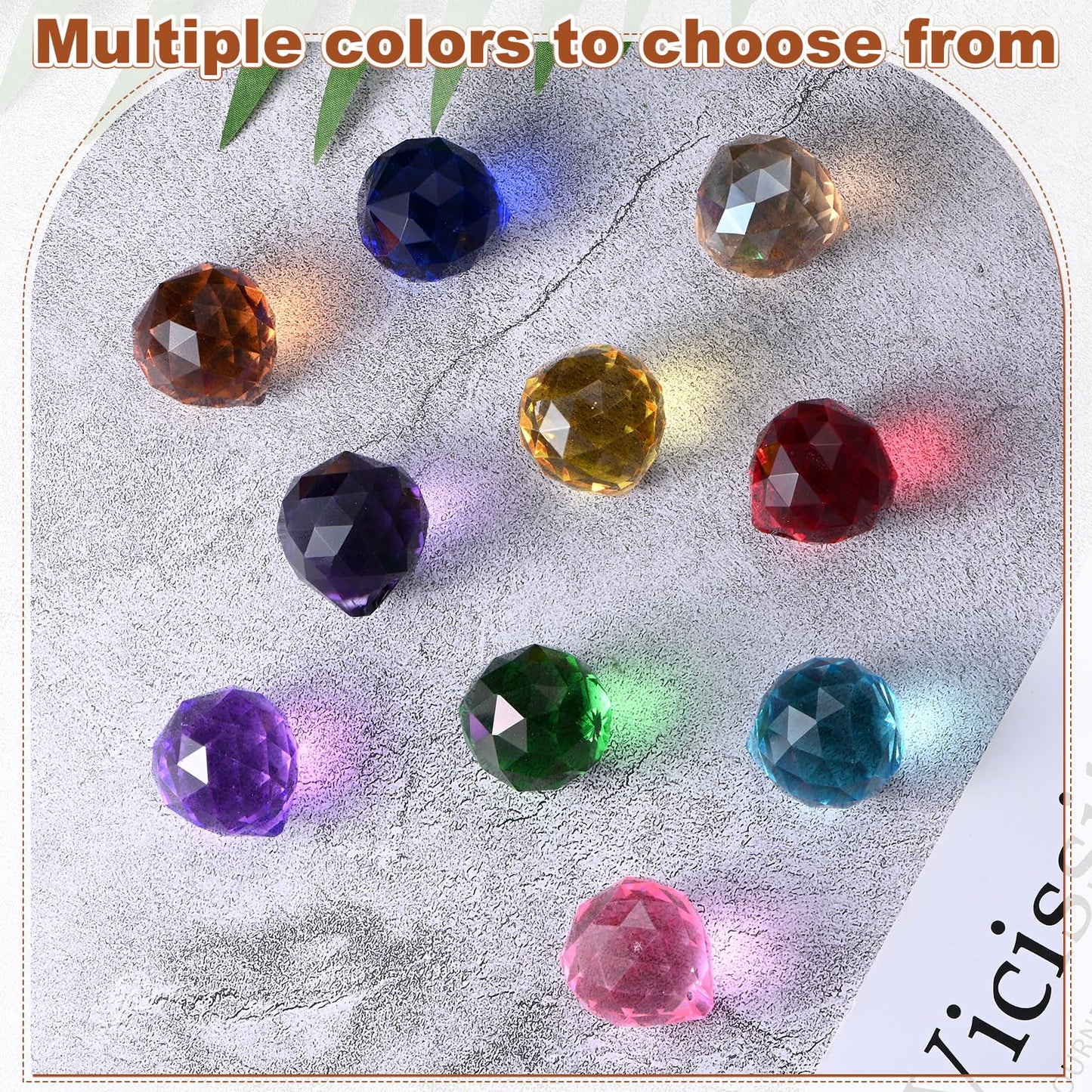 M METERXITY 12-Pack Crystal Ball Prisms, 33.5mm/1.32 Inch Chandelier Pendant Maker Hanging Crystals Chandelier Prisms for Home/Windows/Garden/DIY Decoration[Golden Yellow]