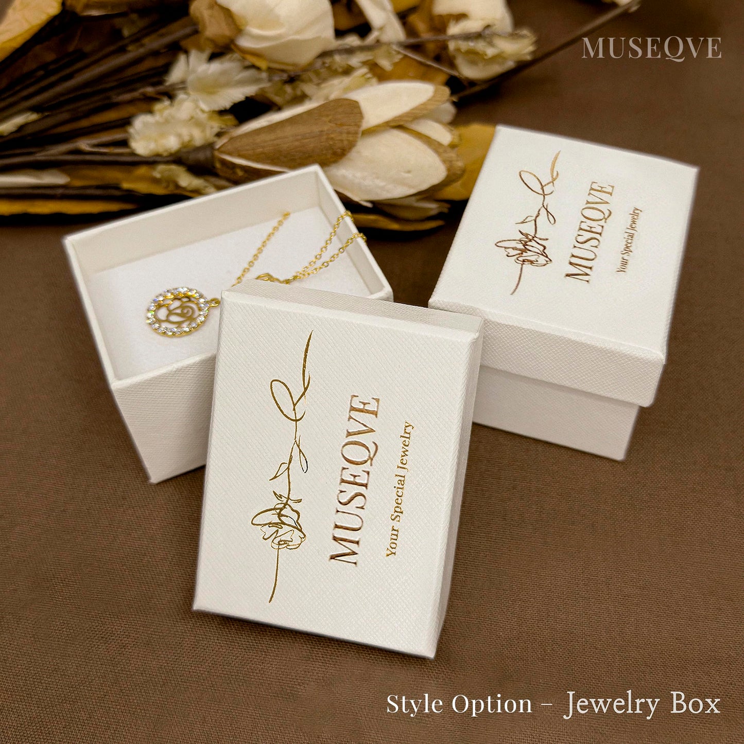 MUSEQVE 14K Gold Plated CZ Solitaire Necklace for Women • Princess Cut Square Rectangle Rhombus Cubic Zirconia Diamond Pendant Jewelry • Tarnish Free Adjustable Chain [CZN-RH-G]