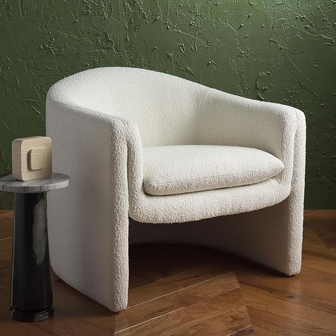 SAFAVIEH Couture Collection Laylette Ivory Boucle Accent Chair
