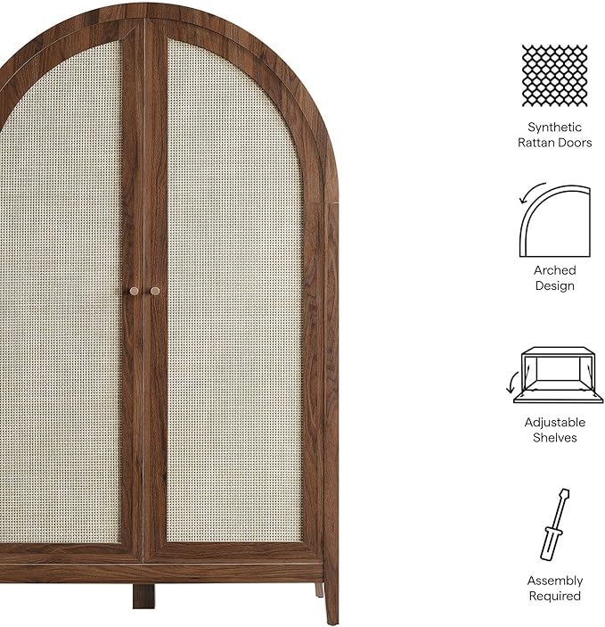 Modway Calista 63 Inch Arched Storage Cabinet