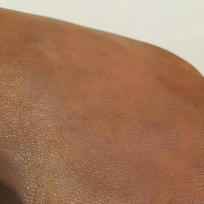 NAT Leathers | Tan Mid Brown Soft Faux Vegan Leather PU | 10 Yards Cut by The