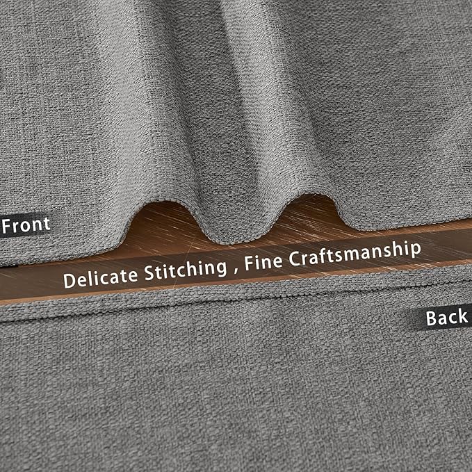 BALCONY & FALCON Placemats Set of 6 Faux Linen Cloth Place Mats Washable