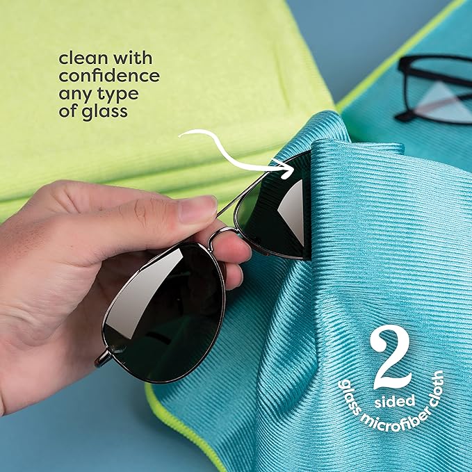 SCRUBIT Microfiber Cloths for Glass – Lint Free Window Cleaning Cloth for