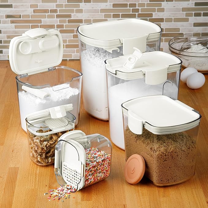 Progressive ProKeeper Baker's Airtight Kitchen Storage Canister Container Set