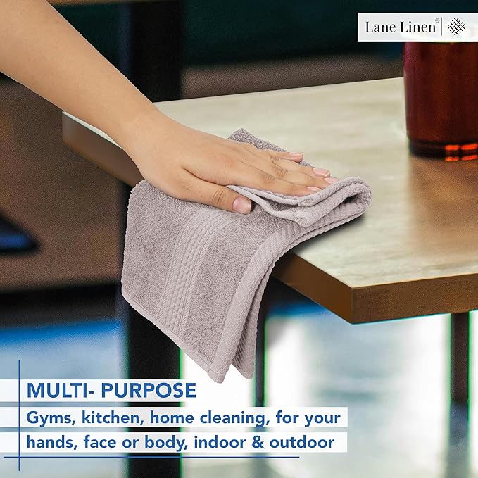 LANE LINEN Washcloths 12 Pack