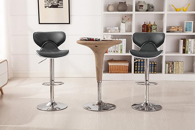 Roundhill Furniture Masaccio Cushioned Leatherette Upholstery Airlift Swivel