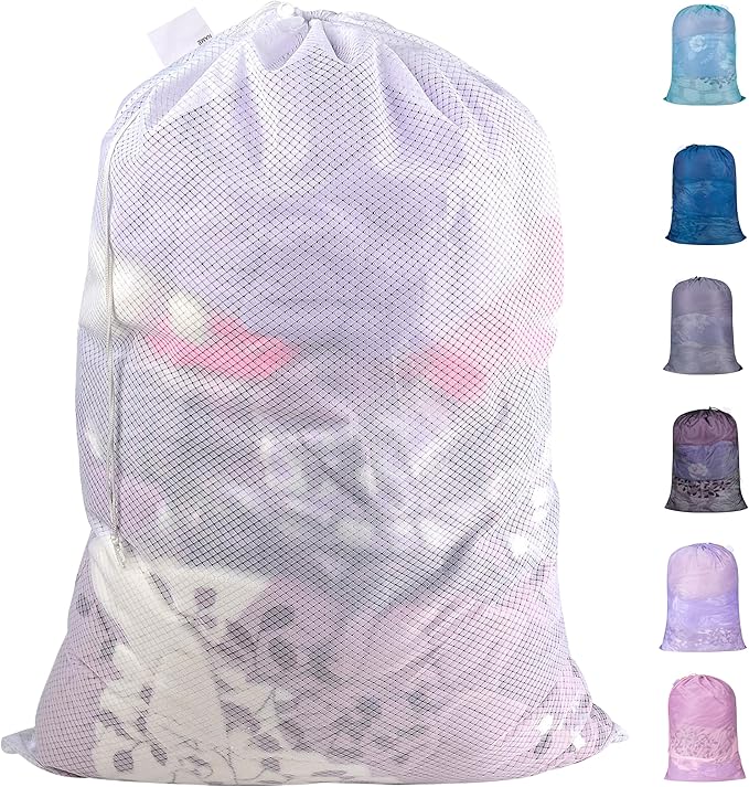 Polecasa Extra Heavy Duty Large Diamond Mesh Laundry Bags