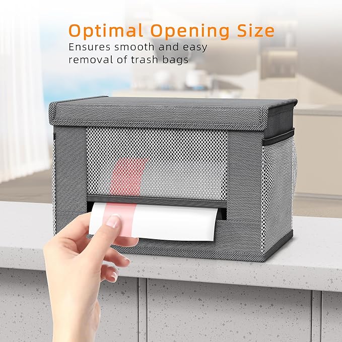 Trash Bag Holder Dispenser 2 Pack, Oxford Cloth Garbage Bag Storage Organizer