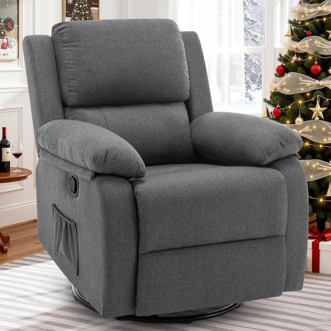 Korser Recliner Chair, 360 Swivel Rocker Chair