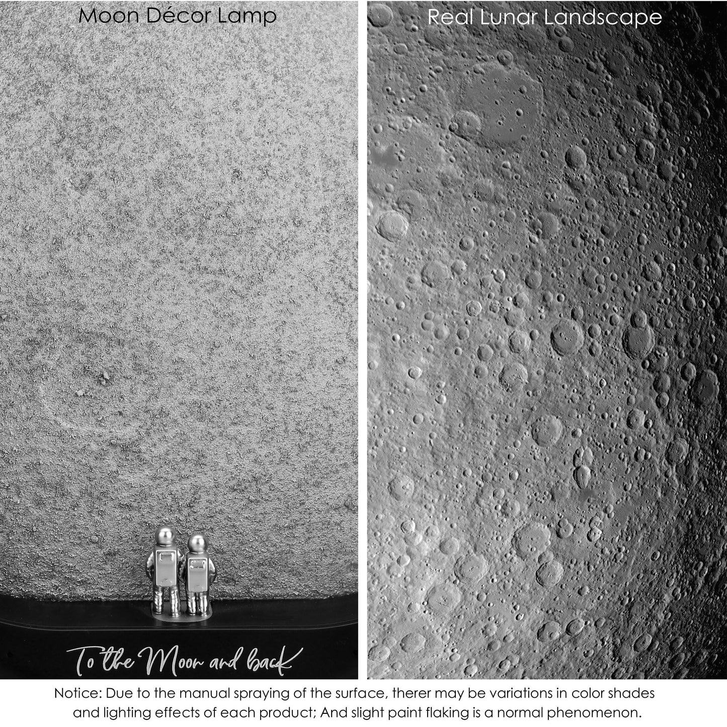 mamre Astronaut Couple Lunar Lamp Moon Light 3D Moon Rechargeable Night Light Gift Home Decor Lighting for Anniversary Birthday Valentine's Day Christmas