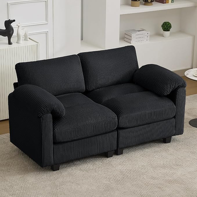 61'' Modular Loveseat Sofa, Extra Deep Seat Cloud Couch