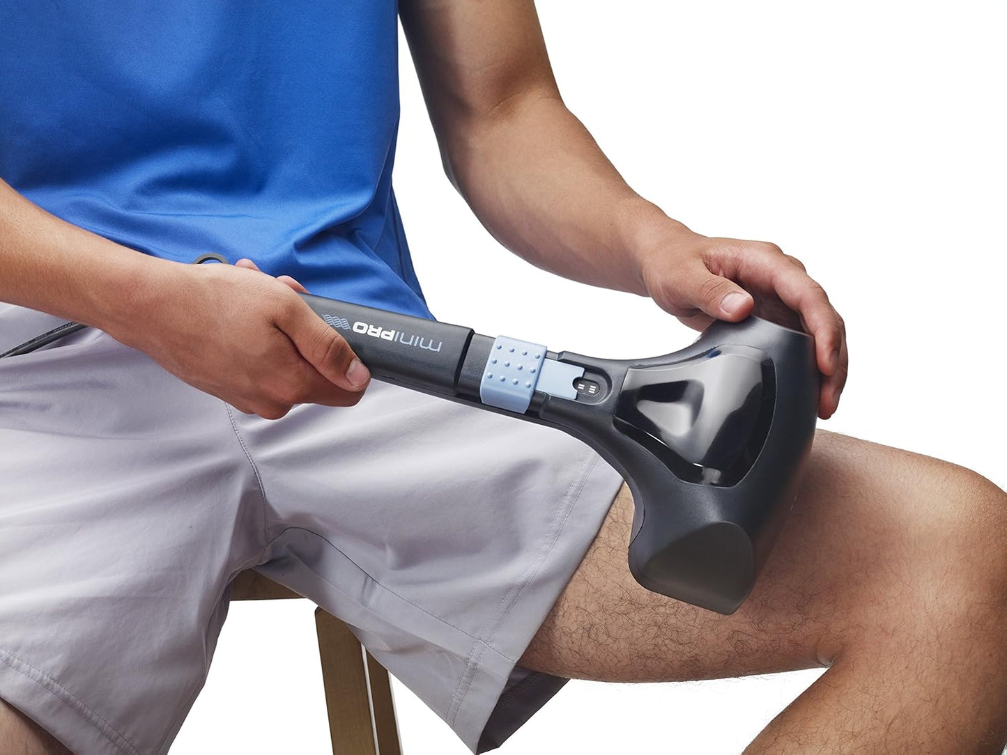 Thumper Mini Pro Percussive Massager - Deep Tissue Massage for Muscles, Back, Shoulders, Legs, arms. Powerful Percussion Electric Handheld Massage Therapy Gun with Long Handle and 3 speeds