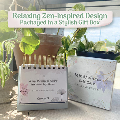 MESMOS 366 Daily Self Care Quotes Mindfulness Perpetual Calendar, Cute Office Desk Decor Women, Desk Decorations Accessories for Women Office, Motivational & Inspirational Teacher Appreciation Gifts