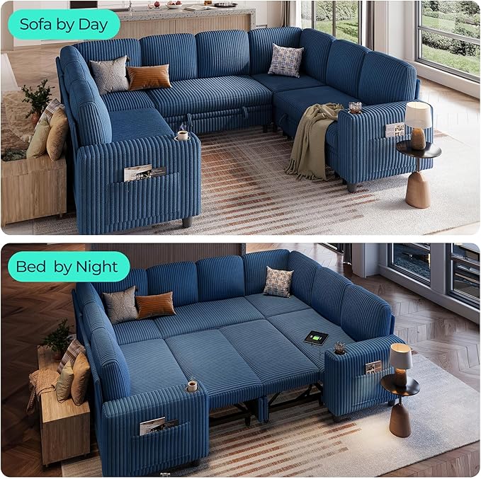 LINSY HOME Sectional Sleeper Sofa