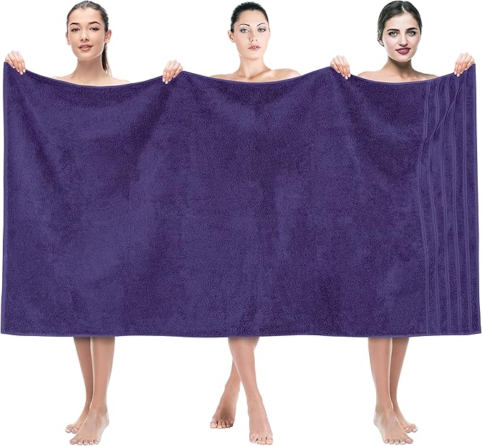 American Soft Linen 35x70 Jumbo Large Bath Towel, 600 GSM 100% Cotton Turkish