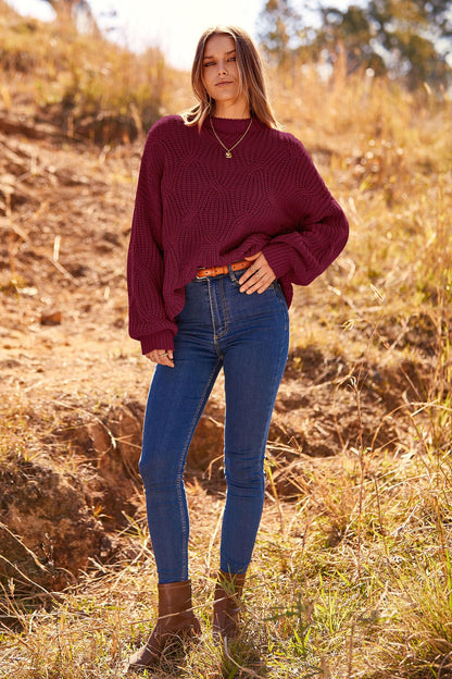 PRETTYGARDEN Women's Fall Oversized Pullover Sweaters Casual Crewneck Long Sleeve Chunky Cable Knit Tops Winter Clothing