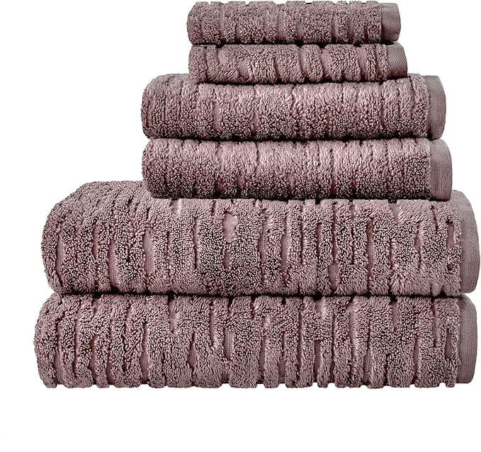 SKL Home CloudSoft Cotton Luxury Bath Towel, Soft Plum