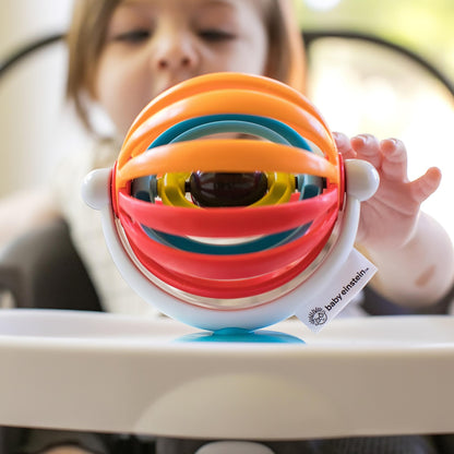 Baby Einstein, Sticky Spinner Booster & High Chair Activity Toy, Rattle, Sensory Play, Visual Stimulation, Spinning Wheel, Suction Cup Base, BPA-Free, Ages 3 Months+