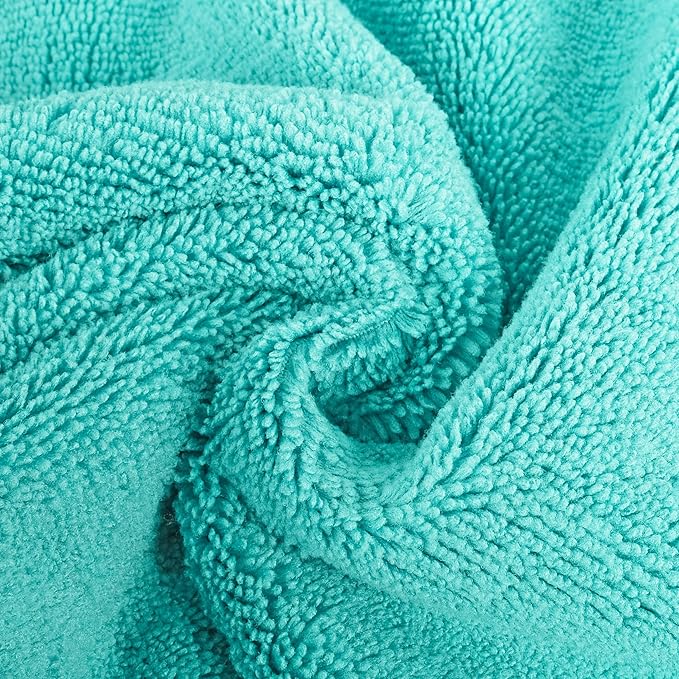 POLYTE Premium Lint Free Microfiber Washcloth Face Towel, 13 x 13 in