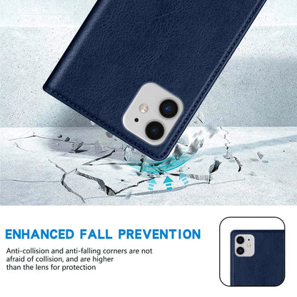 ZZXX for iPhone 11 Wallet Case with [RFID Blocking] Card Slot Stand Strong Magnetic Leather Flip Fold Protective Phone Case for iPhone 11 Case Wallet(Blue-6.1 inch)