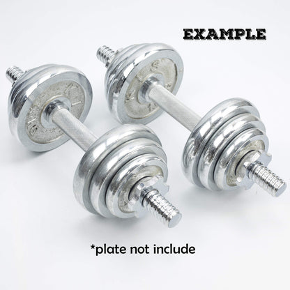 Rowland Harbor Threaded Dumbbell Handles/Adjustable Dumbbell Bar Handles 35cm/14.2 Inch - Fit 1 inch Standard Weight Plate - Weightlifting Accessories - Sold in Pair
