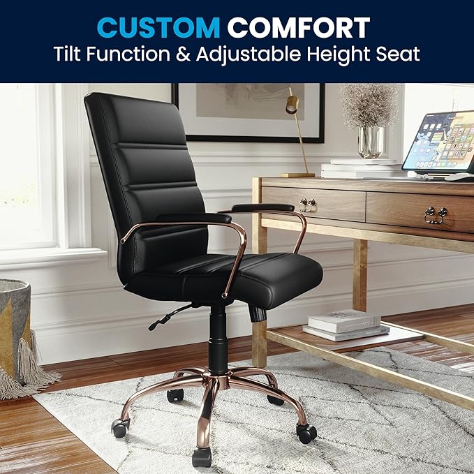 Flash Furniture Whitney Mid-Back Swivel LeatherSoft Desk Chair