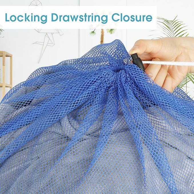 2 Pack Mesh Laundry Bags, 23 x 34 Inches Heavy Duty Mesh Laundry Bag, Large