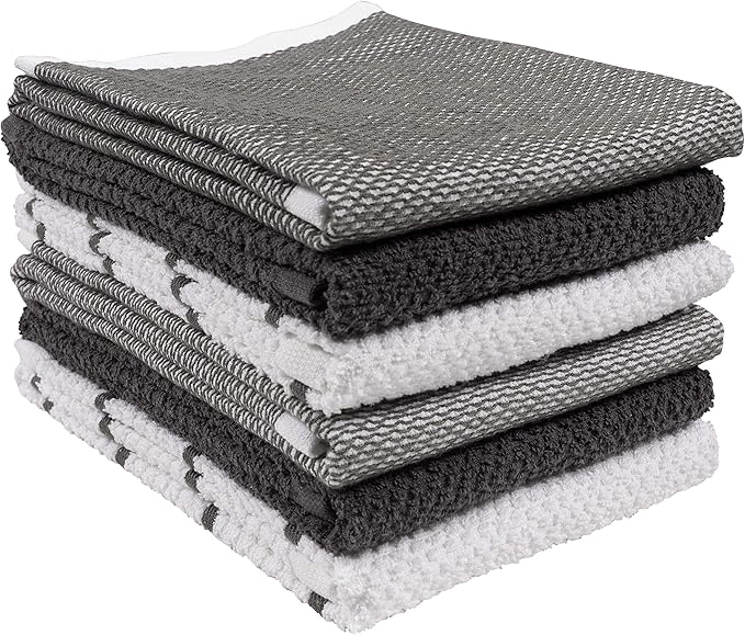 KAF Home Ayesha Curry Mixed Utility Kitchen Towel Set, Mixed Terry Kitchen