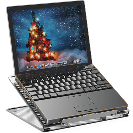 Simple Houseware Mesh Laptop Stand with 11-Levels Adjustable Ventilated Computer Holder, Black