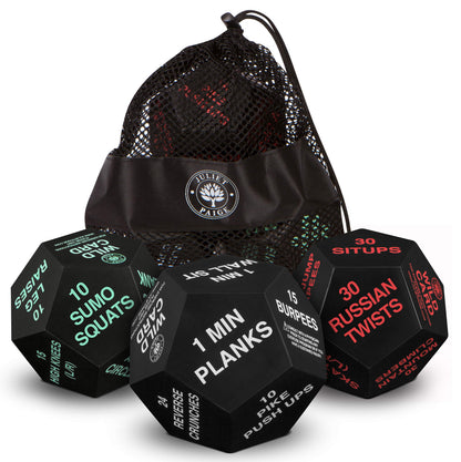 Exercise Dice - Fitness Workout Gear for Home Gym Equipment and Accessories, Personal Trainer Work Out Supplies for Adults